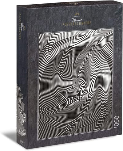 Legpuzzel 1000 stukjes - Uitdagende puzzel - Vrije tijd - Uniek geometrisch patroon - 68 x 48 cm - Zwart-wit