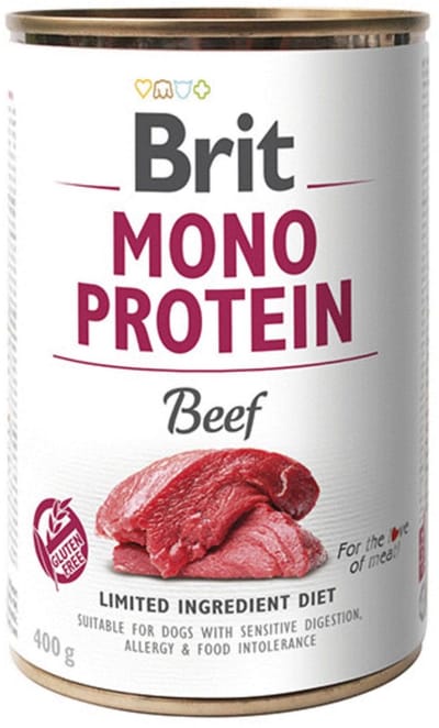 Brit Blik Care Mono Protein 400 g - Hondenvoer - 6 x Rundvlees