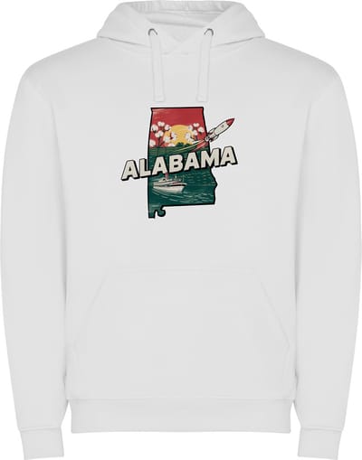 Witte Wanna have hoodie voor de echter Amerika / Verenigde Staten liefhebber, de Amerikaanse staat Alabama Print Full Color Color merk Roly maat M