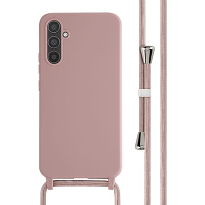 imoshion Hoesje - Geschikt voor Samsung Galaxy A34 (5G) - Siliconen hoesje met koord - Sand Pink