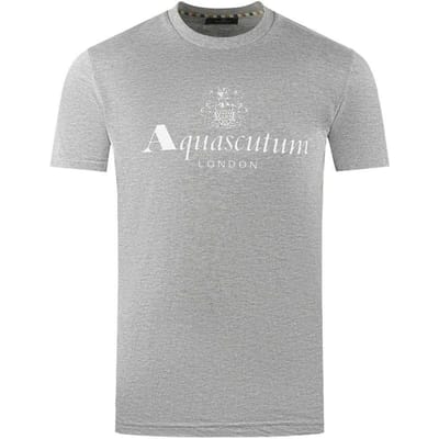 Aquascutum Heren Londen Aldis Logo T-Shirt (Grijs)