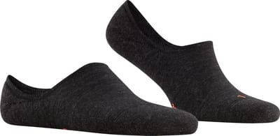 FALKE Keep Warm onzichtbar eenkleurig wol footies unisex grijs - maat 37-38