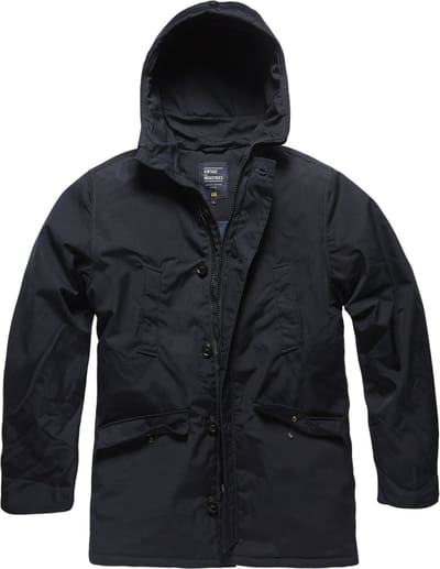 Vintage Industries Winterjas Archer Parka donkerblauw