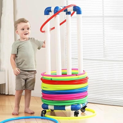 Opberghouder Fitnessapparatuur - Sportrek Wielen - Sportspullen Organiseren - Grote Opslagcapaciteit - 85cm Hoog - Rood Wit