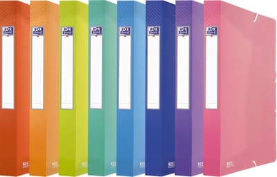 Oxford 400146995, Envelope folder, A4, Polypropyleen (PP), Blauw, Lichtblauw, Muntkleur, Oranje, Roze, Paars, Rood, 300 vel, 4 cm