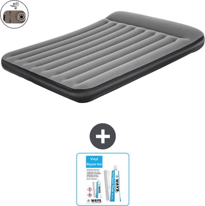 Bestway luchtbed - 2-Persoons - 152 x 203 x 30 cm - Grijs - Inclusief pomp - Reparatieset