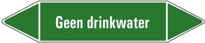 Geen drinkwater leidingmarkering op vel 126 x 26 mm - 5 per vel