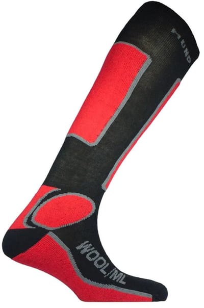 Mund Socks Skiing Antibacterial Sokken Rood,Zwart EU 42-45 Man