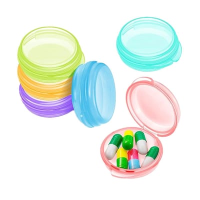 QTTVBTNA - Mini Medicijn Doosjes - 6 Stuks - Pillendoosje Opbergdoos - Reizen & Dagelijks Gebruik - Geschikt voor het verstrekken van medicijnen - 4,2x1,5cm