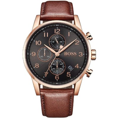 Hugo Boss 1513496 Navigator Chronograaf Herenhorloge 44mm bruin