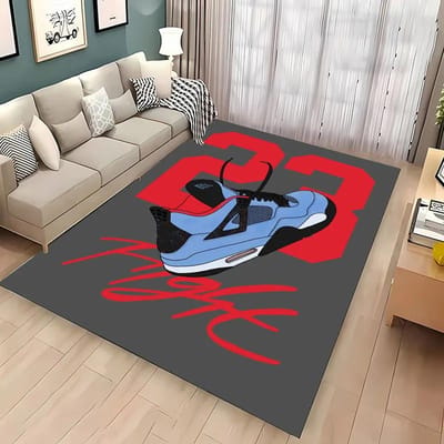 HD Print Mode Basketbalschoenen Vloerkleed voor Slaapkamer Woonkamer Hal Lange Strook Tapijt Antislip Vloerkleed Sofa Deurmat Huis Mat 40x60cm (16x24in)