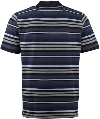 CASA MODA comfort fit heren polo - blauw dessin