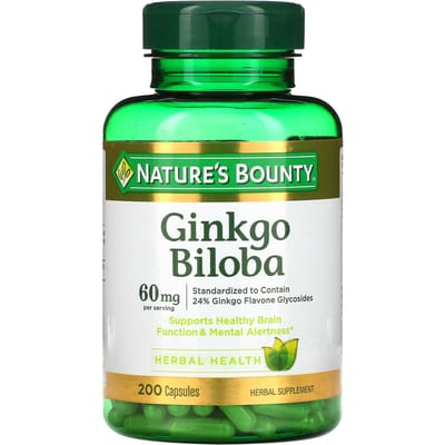 Nature's Bounty, Ginkgo Biloba, 200 Capsules (30 mg per capsule)
