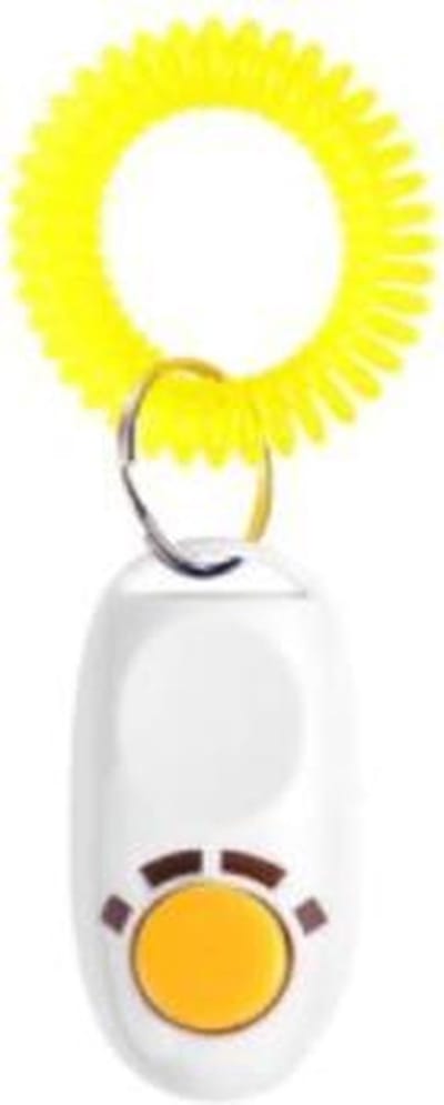 Dog Clicker – Honden Trainer – Klikker met Polsband – 6 CM – Wit