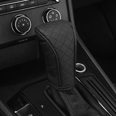 Dailygoody - Universele versnellingspookhoes - Antislip - Ademend PU-leer - Zwart - Geschikt voor automatische versnellingshendel - Duurzaam en stijlvol