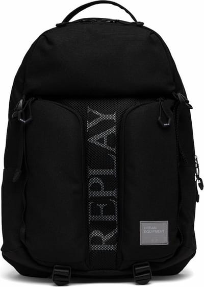REPLAY Laptop rugzak Rugzak met laptopvak Backpack Black Zwart