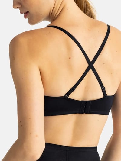 Dorina Strapless BH met beugel - Bandeau bh - Sublime Sculpt - Voorgevormde Bh met afneembare bandjes - 85E - Zwart