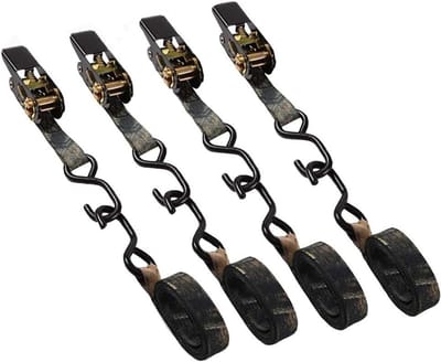Ratelbanden - Spanbanden set - Vracht Vervoeren - Sterke Staal Ratel - 4 stuks 5 meter - Zwart