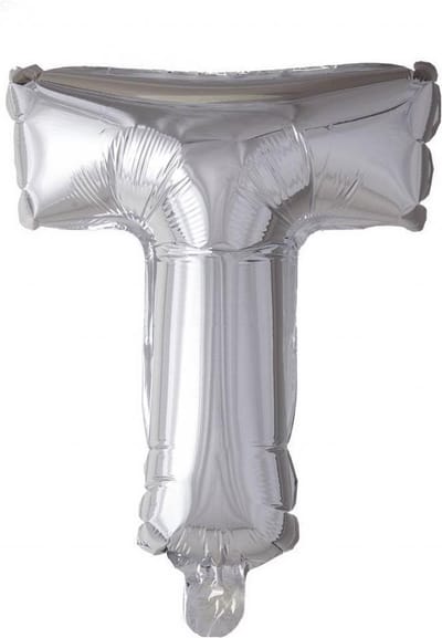 Wefiesta Folieballon Letter T 41 Cm Zilver