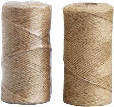 Natuurlijk Jute Touw - Hennep Touw Ambacht - Dingen Binden - Duurzaam & Weerbestendig - 100 meter 1mm - Bruin