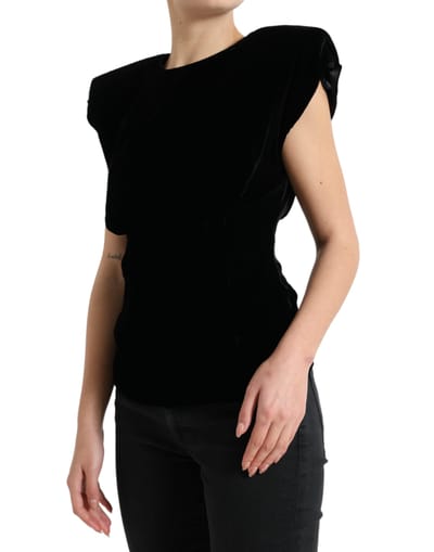 Velvet Gevoerde Schoudertop