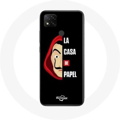Xiaomi Redmi 9C hoesje La casa de papel-logo en masker