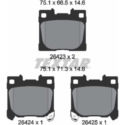 Remblokset TEXTAR 2642301, achter