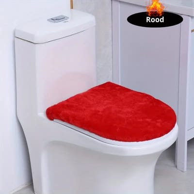 Nivard Wasbare Toiletbril Cover - Wc Bril Hoes - Toiletbril - Wc Deksel - Toiletafdekking - Verwarmde Wc Bril - Rood