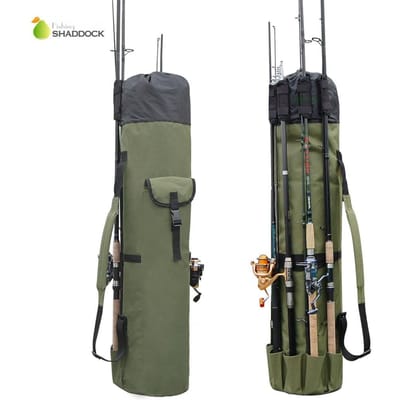 Sacs de Pêche Multifonctionnels Portables en Nylon Étui Sac pour Canne à Pêche Sac de Rangement pour Outils de Pêche