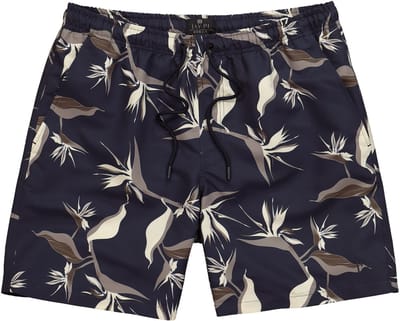 JAY-PI - Heren - Zwembroek beachwear all-over print elastische band - Navy blauw - Maat 8XL
