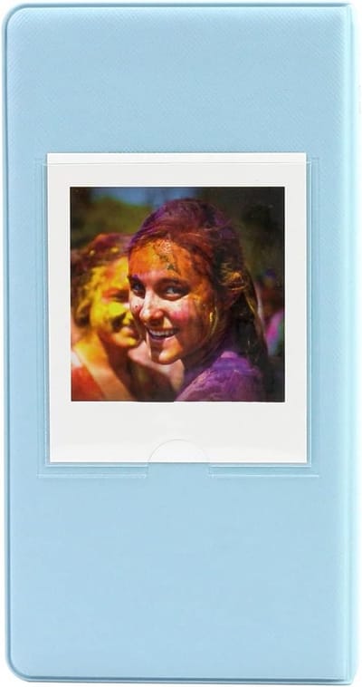 Vierkant Fotoalbum - Album Boek - Foto's Bewaren - 64 Zakken - Medium - Blauw
