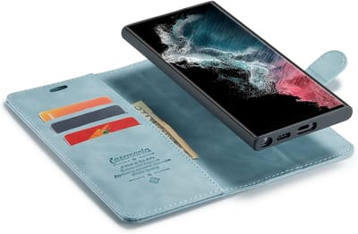 CaseBoutique Bookcase hoesje geschikt voor Samsung Galaxy S25 Edge - Effen Aqua - Kunstleer - 2-in-1 Magnetisch Uitneembaar Design