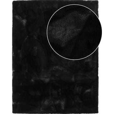 Vachtkleed Fluffy_deluxe zwart 60x100 cm