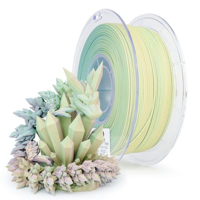 ZIRO Matte PLA Filament 1.75mm – 1KG – Colorful Mist – Frisse Matte Pastel Kleurenoverloop – 3D Printer Filament