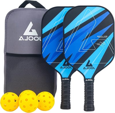 Pickleball Paddle Set - Pickleball Set - Pickleball Spelen - Glasvezel Versterkt Oppervlak - 406 x 229 cm - Blauw