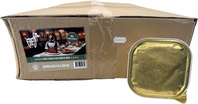 Hondenpaté Freds - Rund en Gevogelte - 50x300 gram, 99% Vlees, Natuurlijke Hondenvoeding