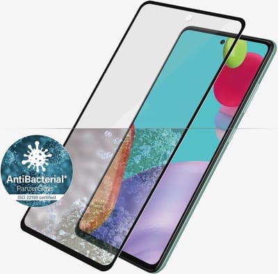 PanzerGlass Screenprotector geschikt voor Samsung Galaxy A52 Glazen | PanzerGlass Edge to Edge Screenprotector - Case Friendly - Zwart