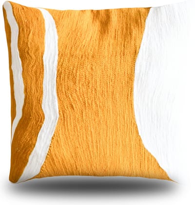 Kussens woonkamer | kussenhoes 45x45cm | kussensloop | sierkussens | cushion cover | katoen | full hand embroidery chain