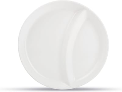BonBistro Verdeelbord Gourmet bord 22,5cm 2 delen wit Care (set van 6)