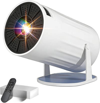 Draagbare Beamer - Mini Projector - Thuisbioscoop Creëren - 1000+ Gratis TV Kanalen - 4K Ondersteuning - Zwart