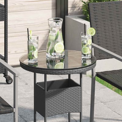 vidaXL - Tafelblad - van - gehard - glas - 400 - mm - rond