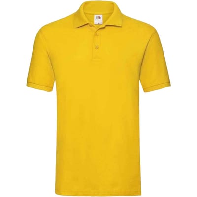 Fruit of the Loom Heren Premium Katoenen Piqué Poloshirt (Zonnebloem)