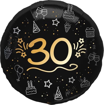 Folat - Folieballon shining glam 30 jaar - 45 cm
