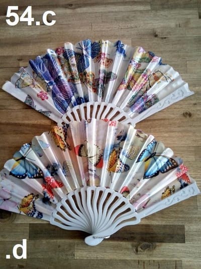 2 + 1 gratis nylon handwaaier Vlinders, willekeurige taferelen