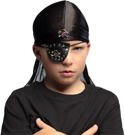 Boland Carnaval verkleed Piraten set - bandana en ooglap - kinderen - themafeest Piraten