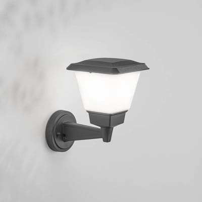 Fabas Luce Buitenwandlamp Lena, donkergrijs, metaal, E27, 27 cm, IP54