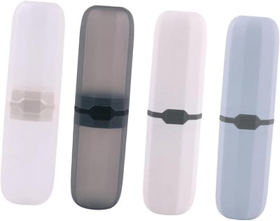 Tandenborstel Tandpasta Set - Reis etui - Hygiënisch op reis - Multifunctioneel gebruik - 4 stuks - Diverse kleuren
