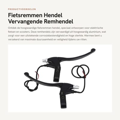 Dailygoods - Fietsremmen Hendel - Vervangende Remhendel - Hoogwaardige Aluminium - Ergonomisch Ontwerp - Geschikt voor E Fiets - 1 Paar