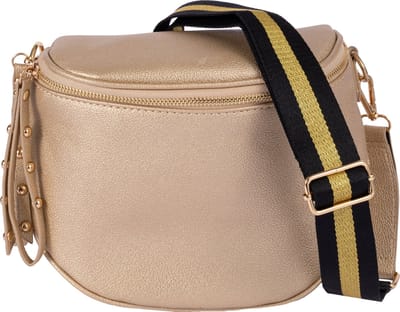 Nouka Gouden Dames Tas – Schoudertas – Crossbody – Buideltas - met Verstelbare & Afneembare Tassenriem / Schouderriem