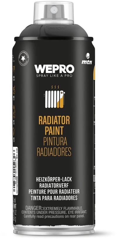 Spuitbus Radiator lak Zwart Mat RMTN WEPRO 400ML